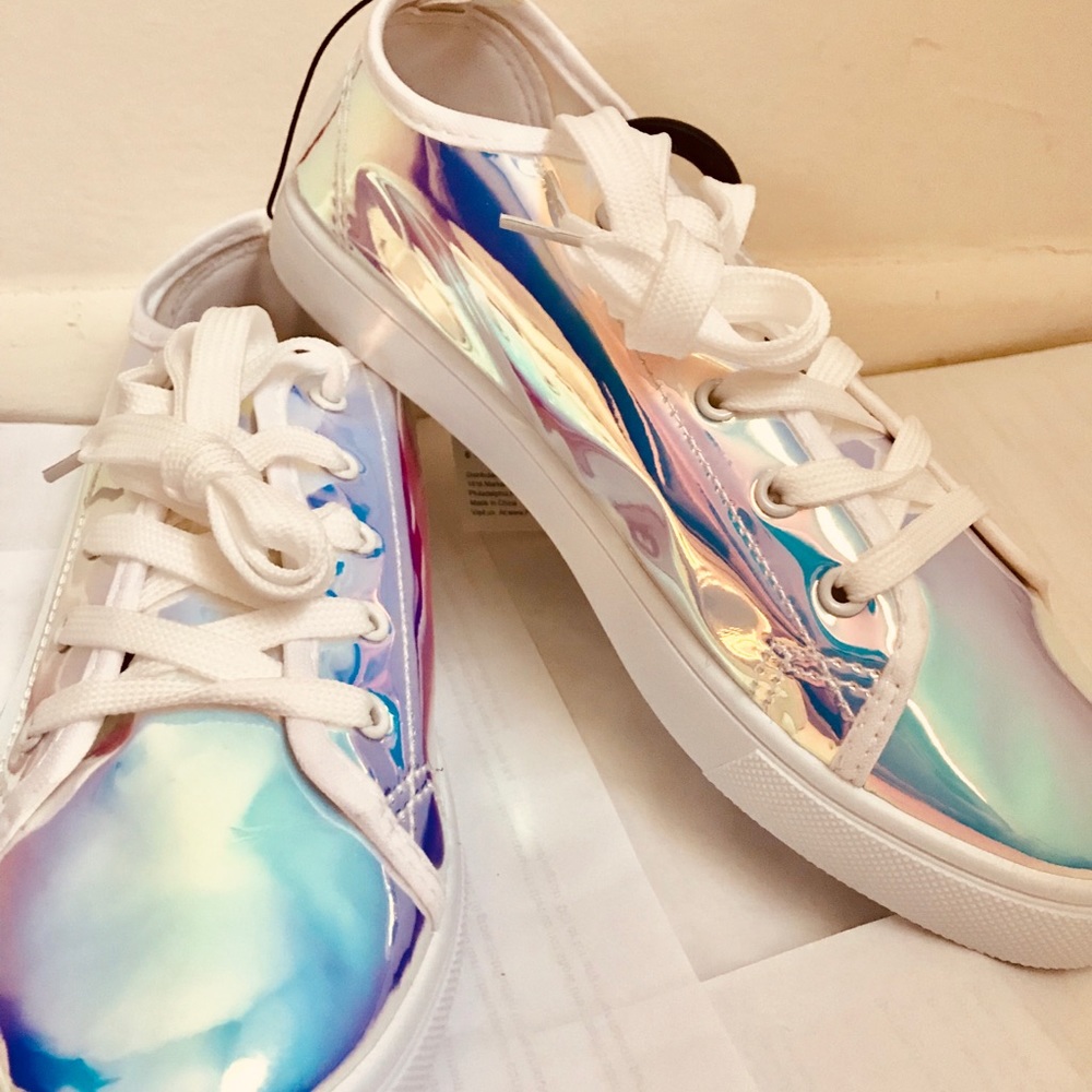 Metallic Tennis Shoes.
